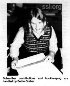 Space Studies Institute Q1 1982 Newsletter Bettie Greber
