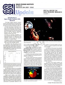 Space Studies Institute Research 1990 cover