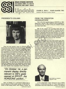 Space Studies Institute Newsletter 1983 Q4