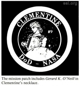 Space Srtudies Institute Newsletter 1994 JanFeb Clementine Mission Logo