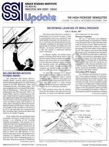 Space Studies Institute  Newsletter 1994 Nov-Dec cover
