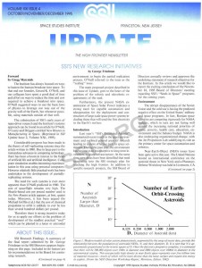 Space Studies Instititue Newsletter 1995 Q4 cover
