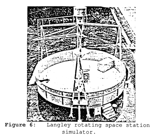 Langley rotating space stastion simulator