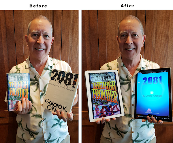 SSI President Gary C Hudson shows the evolution of reading... as predicted in the book 2081